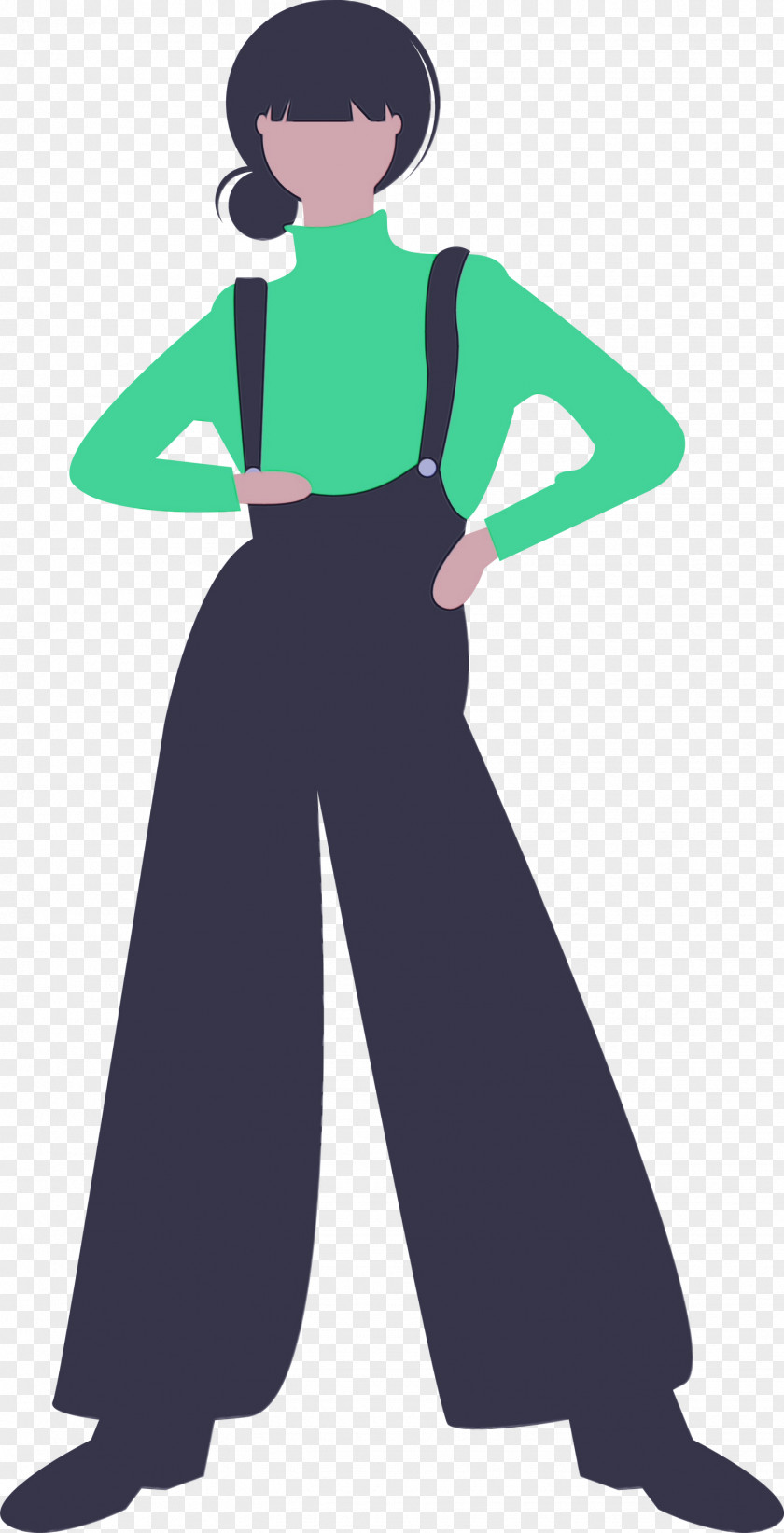 Clothing Standing Green Trousers Headgear PNG