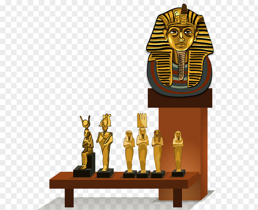 Egyptian Character Design Creative Statue Figurine Recreation PNG