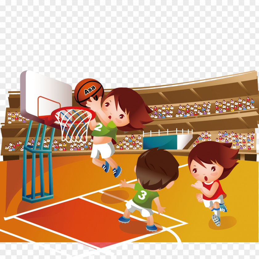 Playing Basketball Cartoon Sport Illustration PNG