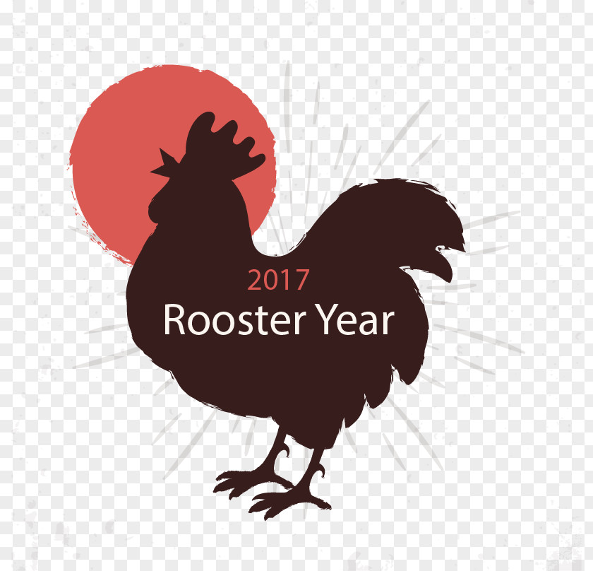 Sunrise Cock Chicken Rooster Chinese New Year Silhouette PNG