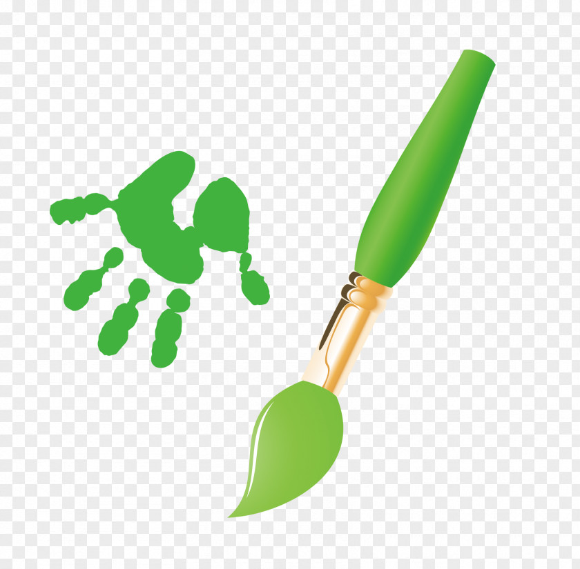 Vector,Green Paint Pen Oil Painting Green PNG