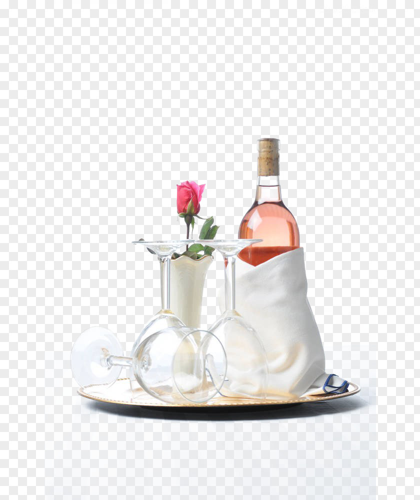 Champagne Decoration Pattern Wine Glass Tray PNG