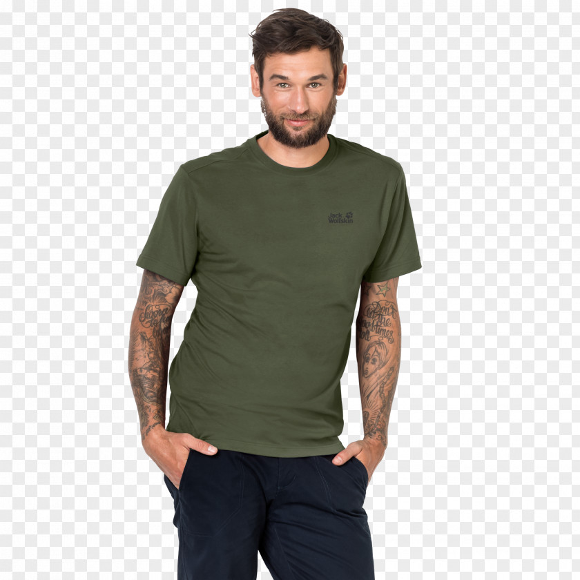 Green Shirt Long-sleeved T-shirt Clothing Jack Wolfskin PNG