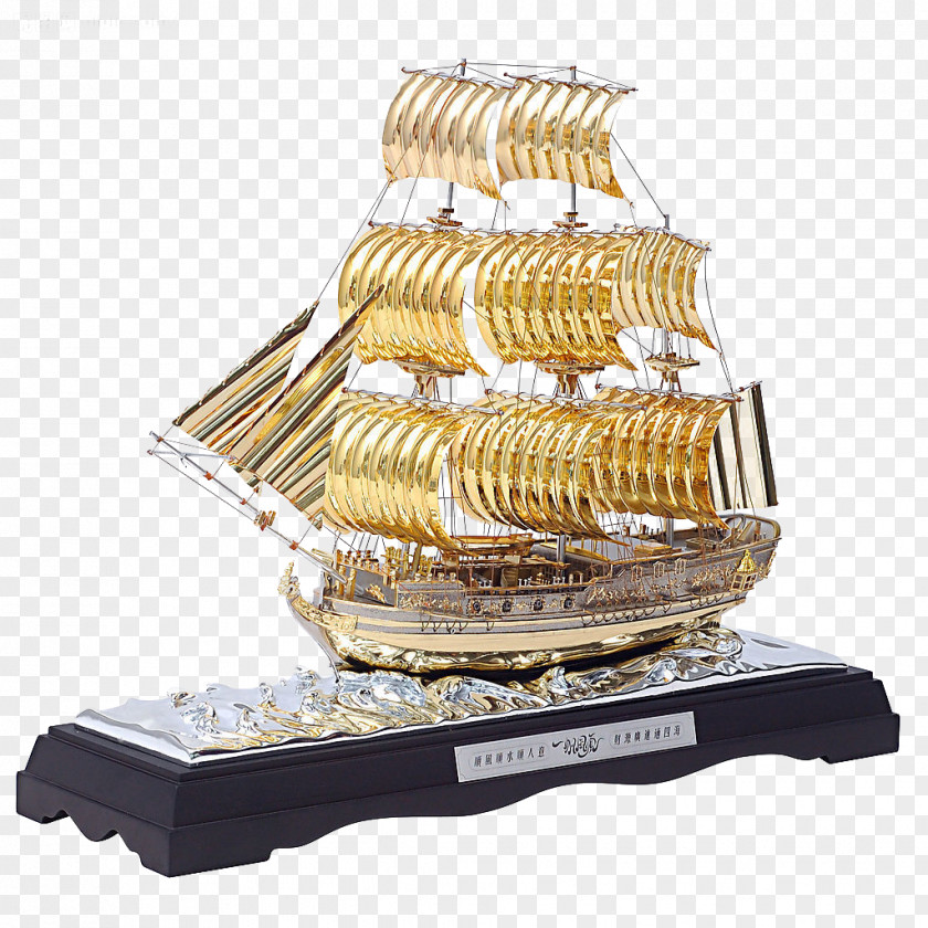 Sailing Model Ship Wooden Scale Of The Line PNG