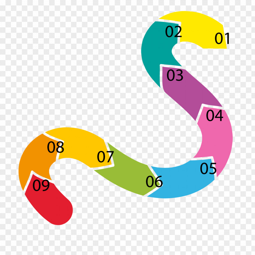 Vector Curved Arrow PPT Timeline Curve PNG