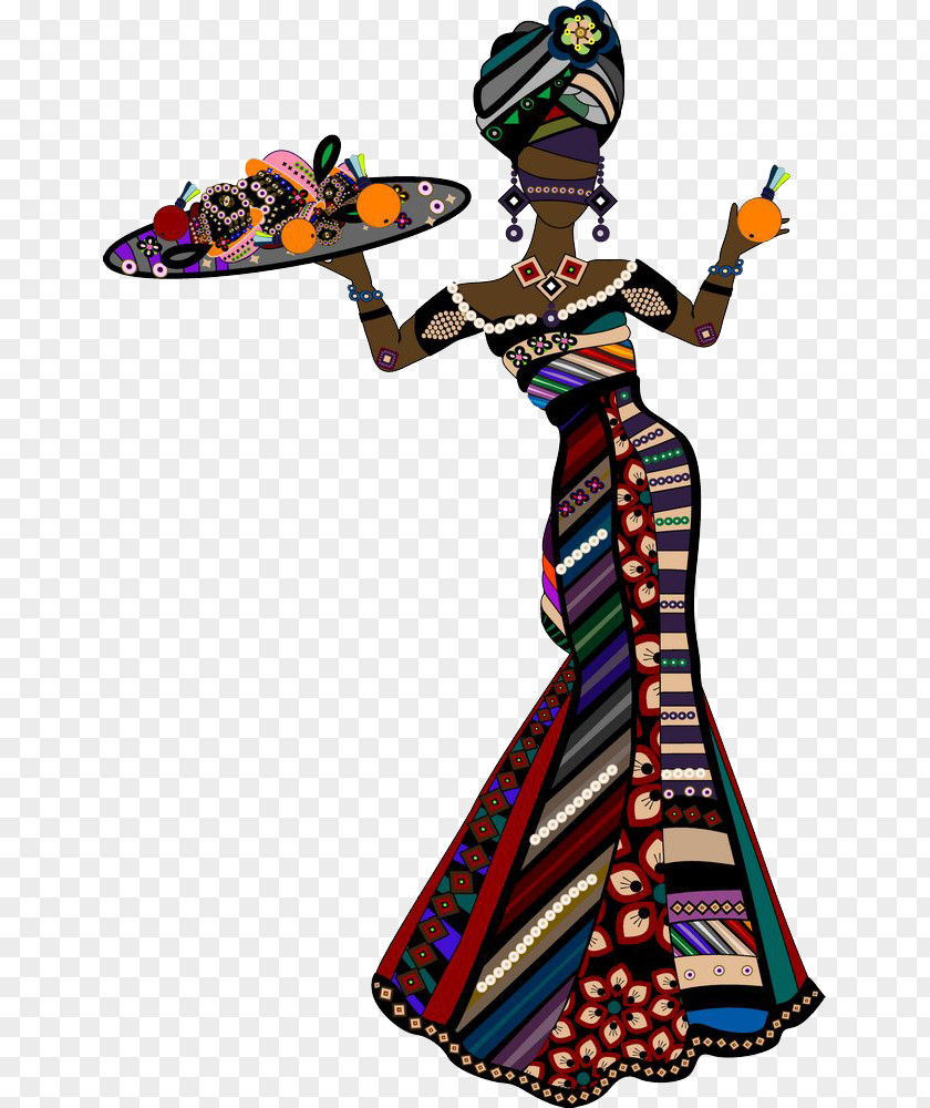 Creative Women Indian Cuisine African Clip Art PNG