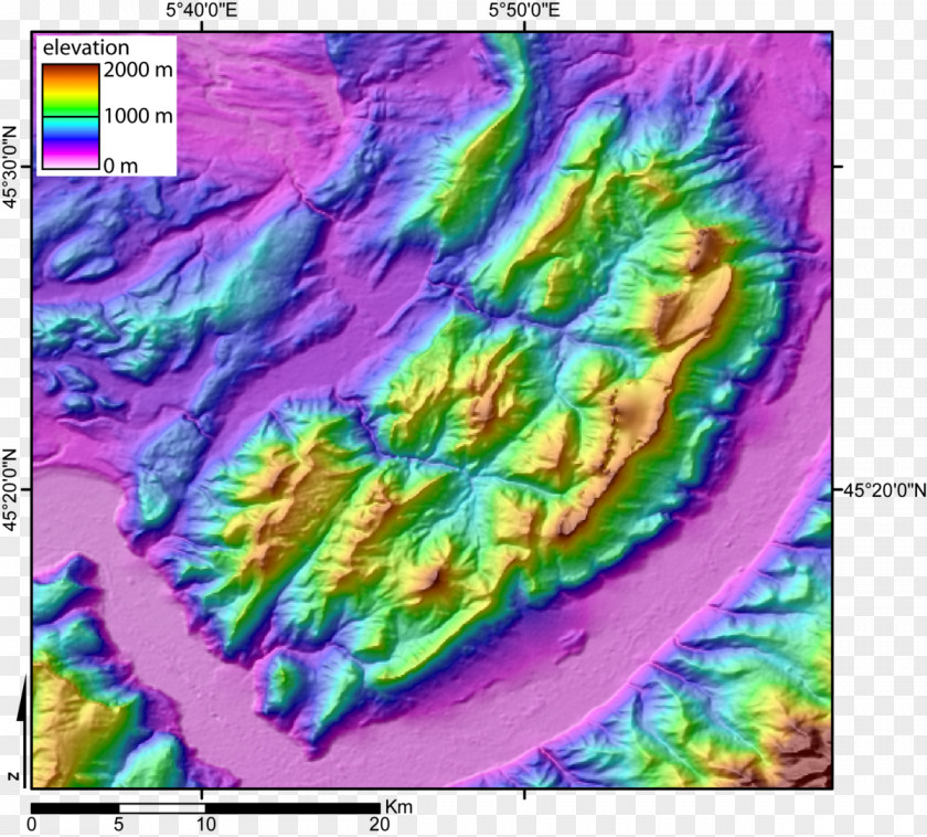 Plateau Du Grand-Ratz Chartreuse Mountains Ecosystem Water Resources Digital Elevation Model PNG