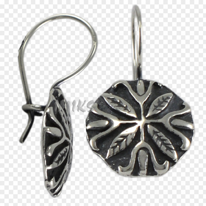 Butterfly Locket Earring Silver Body Jewellery PNG