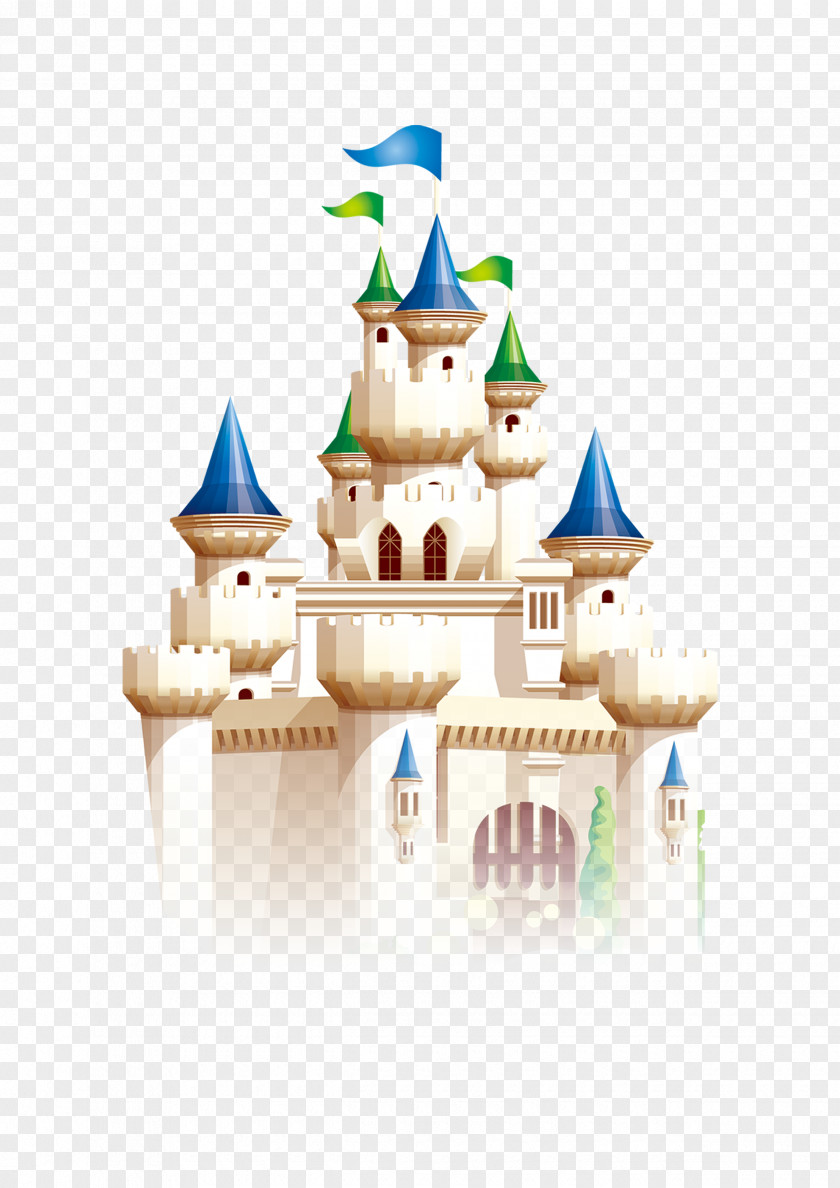 Cartoon Fantasy Fairytale Castle PNG