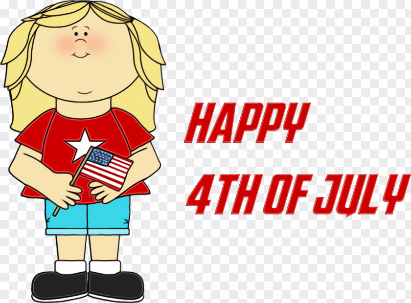 Cartoon Human Fourth Of July Background PNG