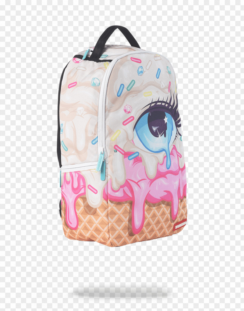 Double Rainbow Spongebob Sprayground Backpack Handbag Ice Cream PNG