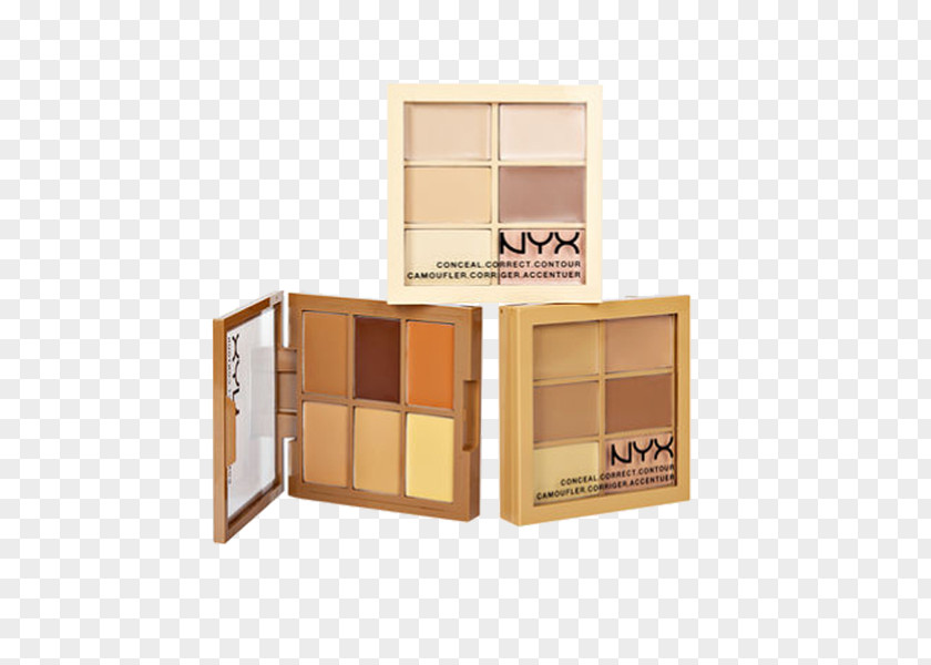 Nyx Cosmetics NYX 3C Conceal Correct Contour Palette Medium Concealer Color PNG