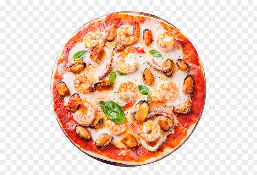 Pizza Seafood Italian Cuisine Tomato Sauce PNG