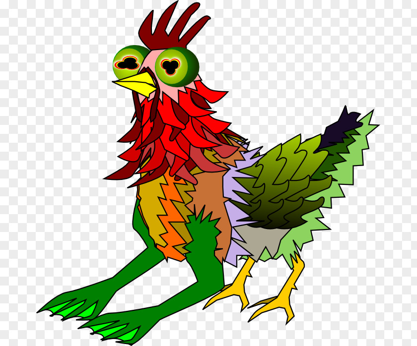 Scarlet Fever Rooster Character Cartoon Clip Art PNG