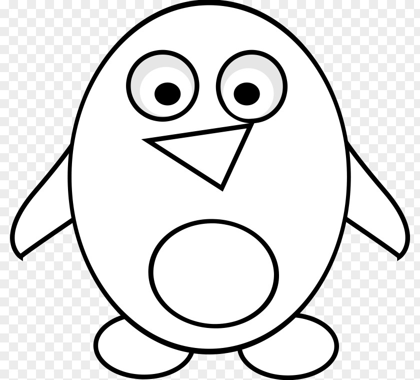 Free Penguin Pictures Tux Outline Drawing Clip Art PNG