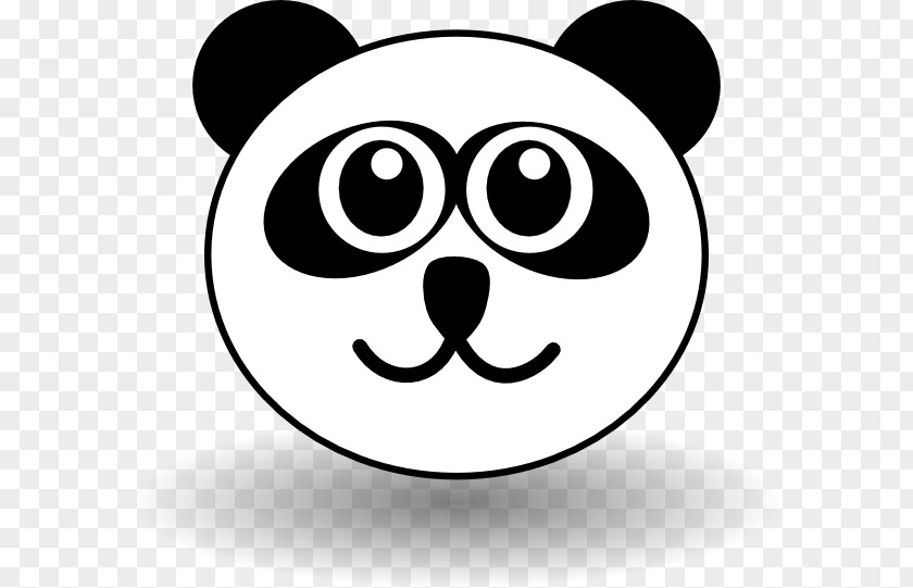 PANDA OUTLINE Giant Panda Red Black And White Clip Art PNG
