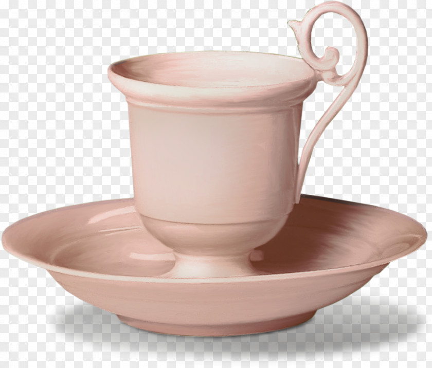 Pink Cup Teacup Coffee PNG
