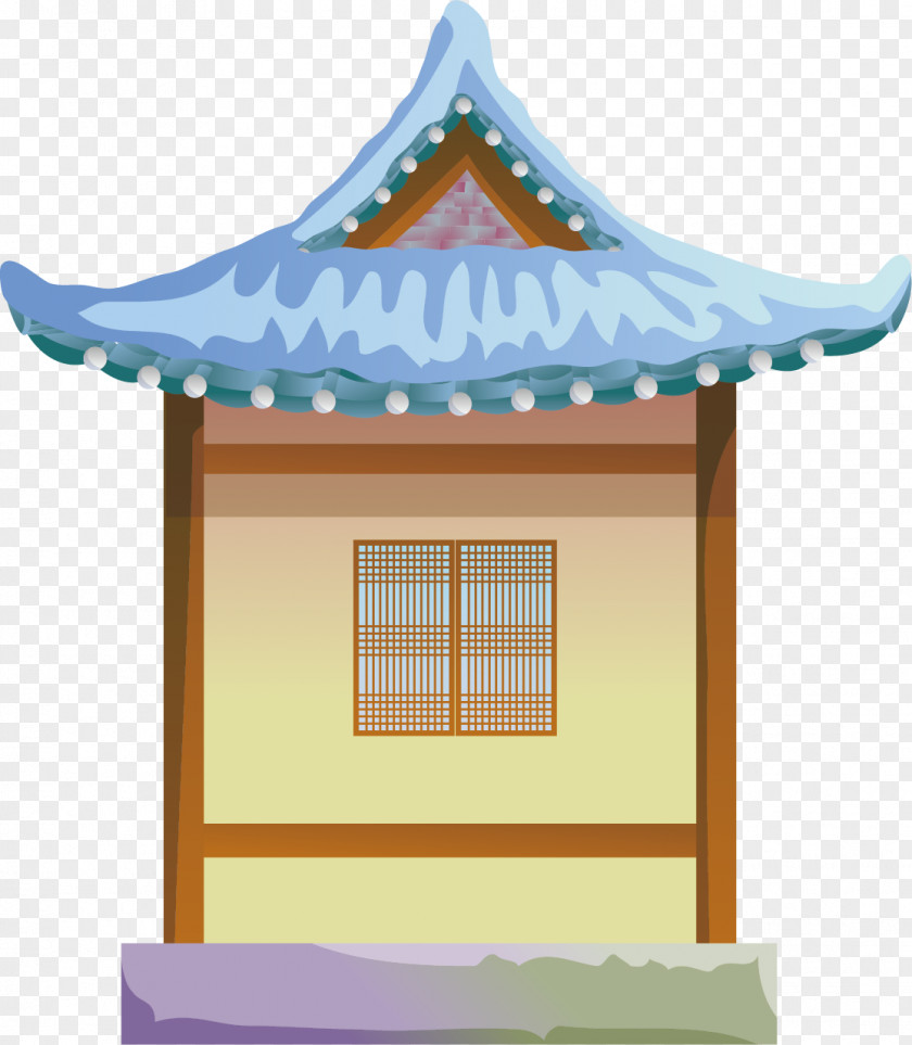Ancient House Winter Creative PNG