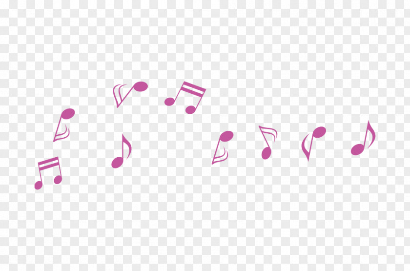 Pink Notes Musical Note Staff Symbol Notation PNG