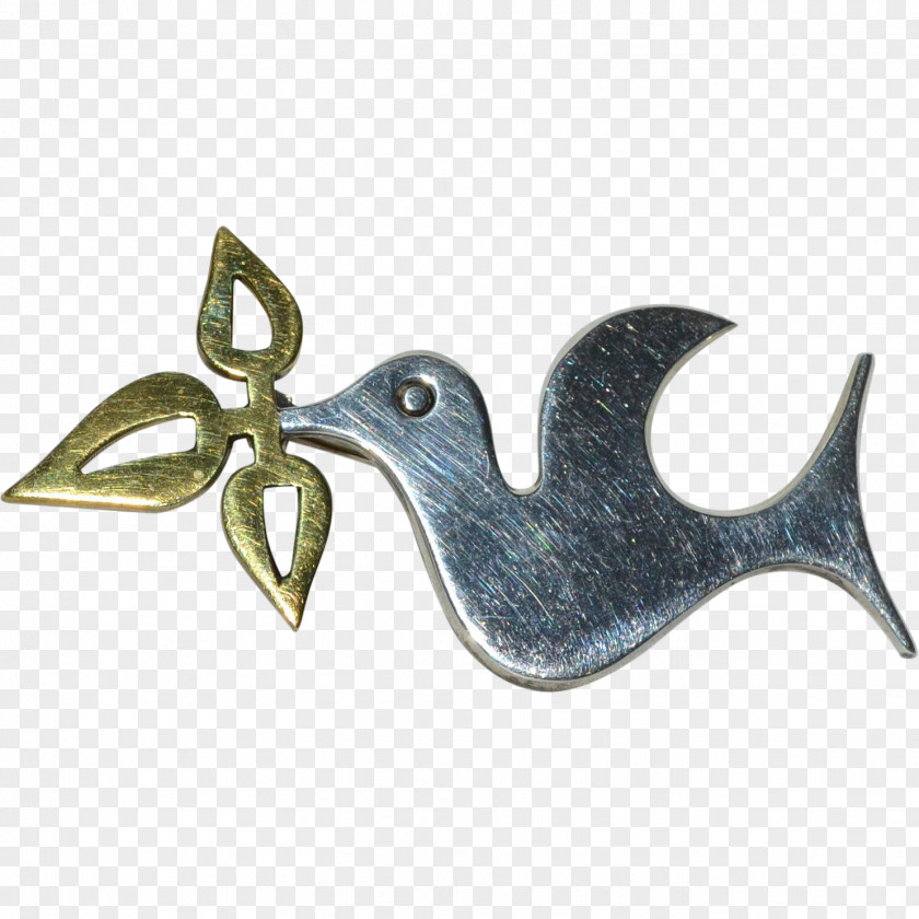 Taxco Brooch Beak Pin Olive Branch PNG