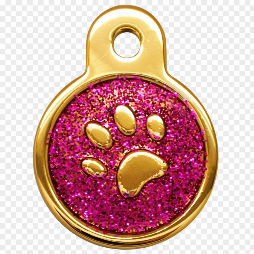 Glitter Circle Body Jewellery Magenta PNG