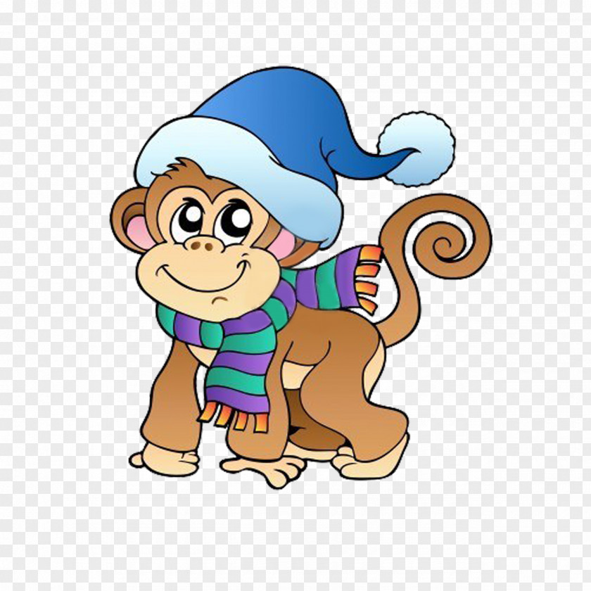 Monkey Couple Cartoon Clip Art Image Illustration Drawing Free Content PNG