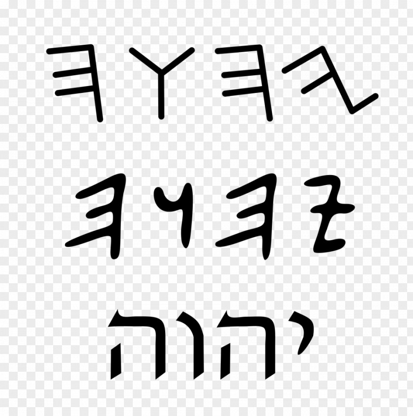 Tetragrammaton 10th Century BC Biblical Hebrew Paleo-Hebrew Alphabet PNG