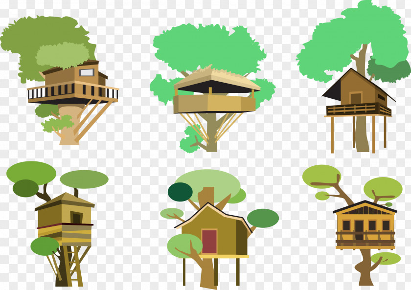 Vector Tree House PNG
