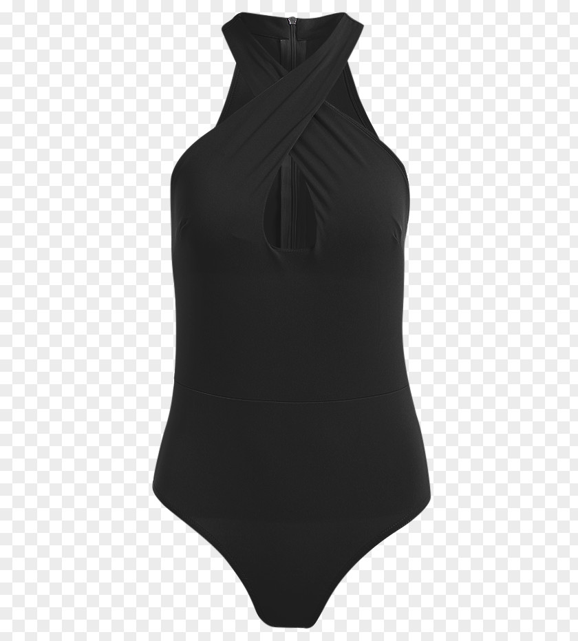 CHINESE CLOTH One-piece Swimsuit Polo Neck Halterneck Neckline PNG