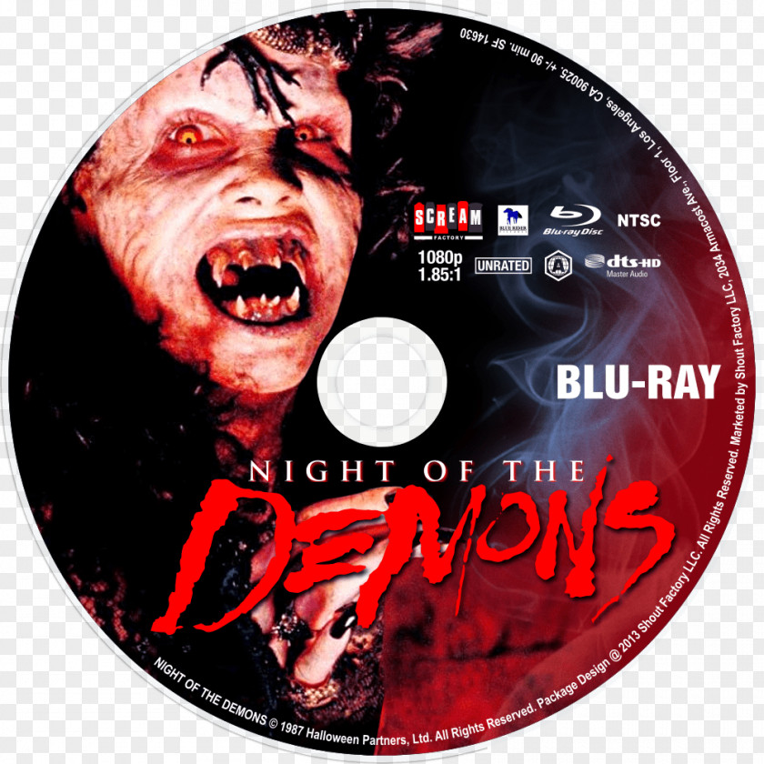 Dvd DVD Night Of The Demons Blu-ray Disc Film Album Cover PNG