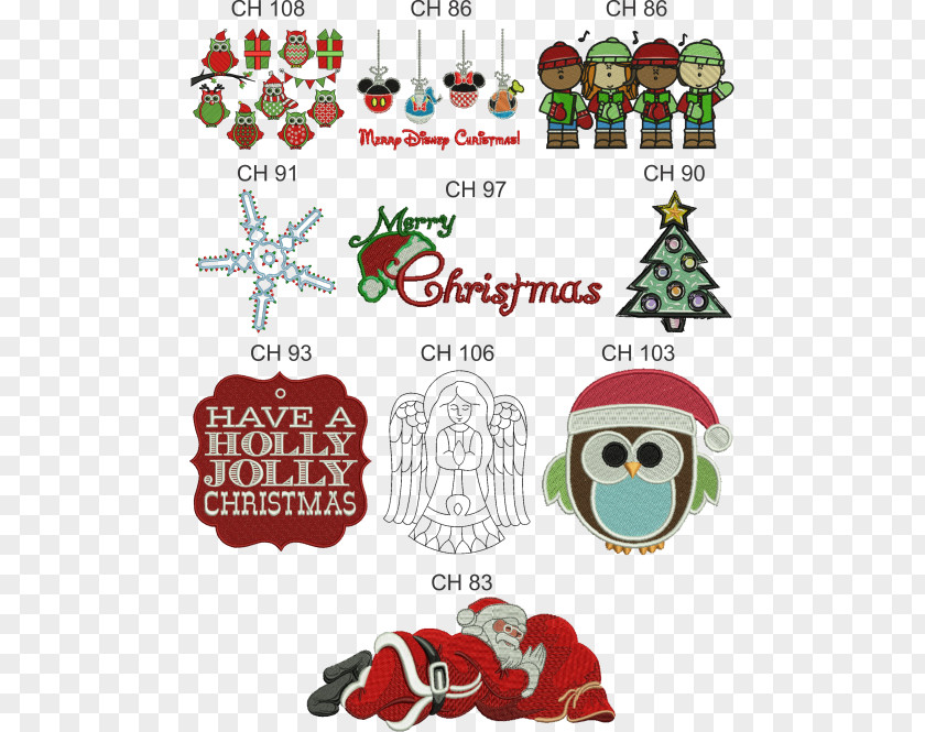 Embroidery Designs For Sale Christmas Tree Santa Claus Pattern PNG
