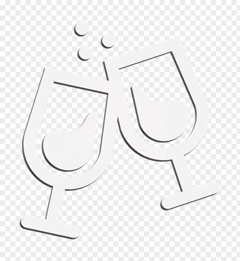 Logo Symbol Wine Glasses Icon Christmas Time PNG