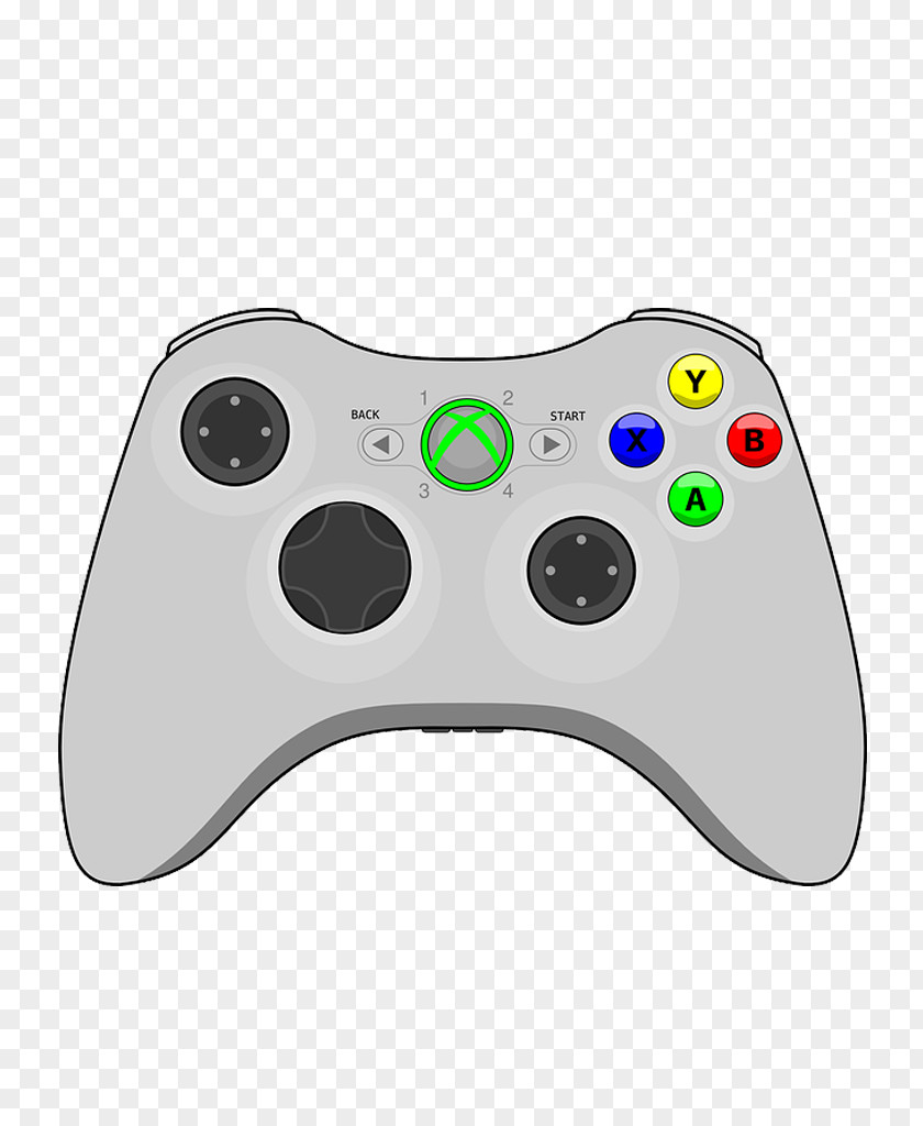 Games Xbox One Controller 360 Black Clip Art PNG
