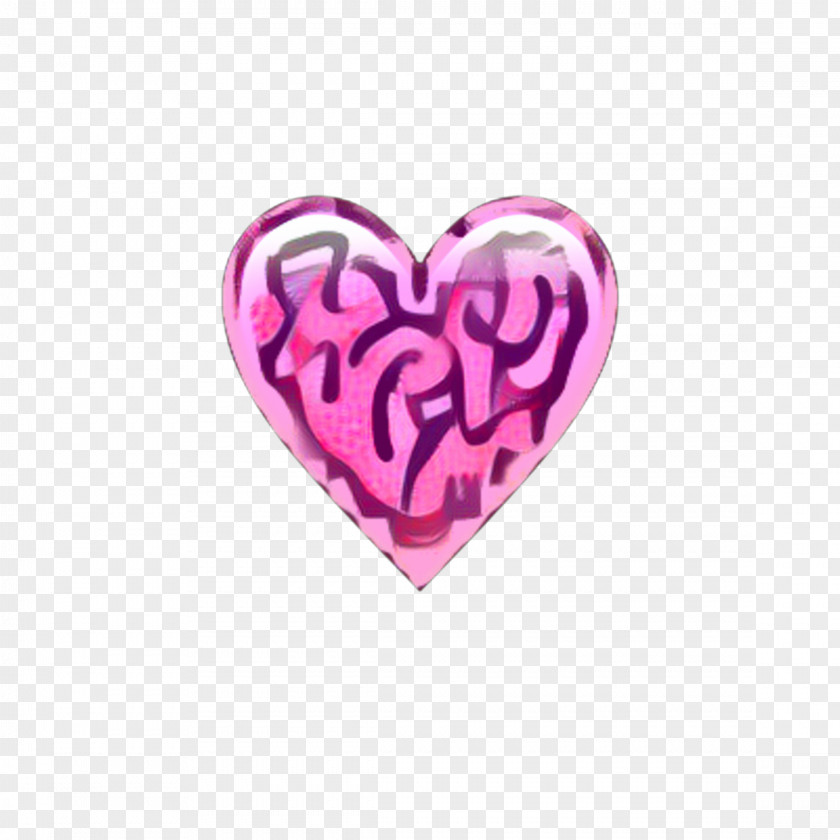 Magenta Pink Heart Cartoon PNG