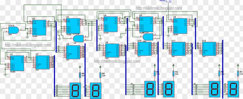 Contador Digital Clock Data Computer Network PNG