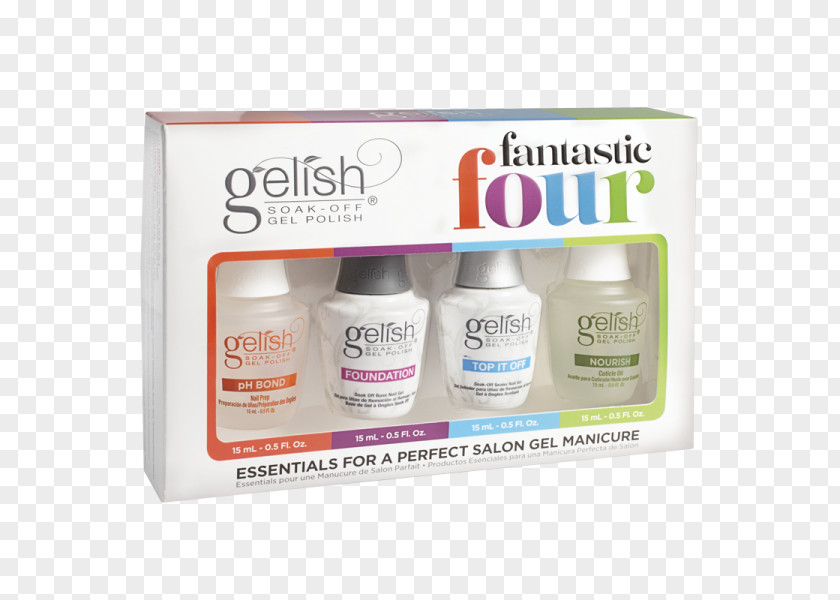 Gelish Fantastic Four Kit Soak-Off Gel Polish Nails Color Club Nail PH Bond PNG