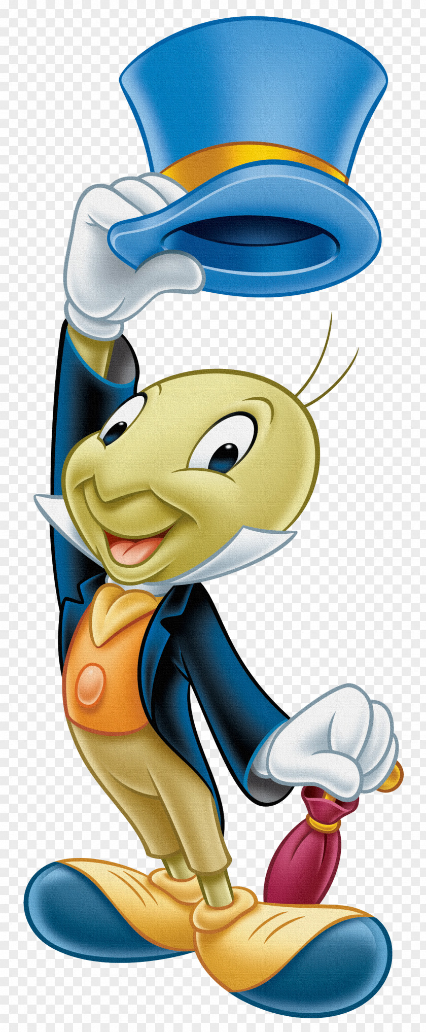 Transparent Jiminy Cricket Clipart Pinocchio The Talking Crickett Fairy With Turquoise Hair Figaro PNG