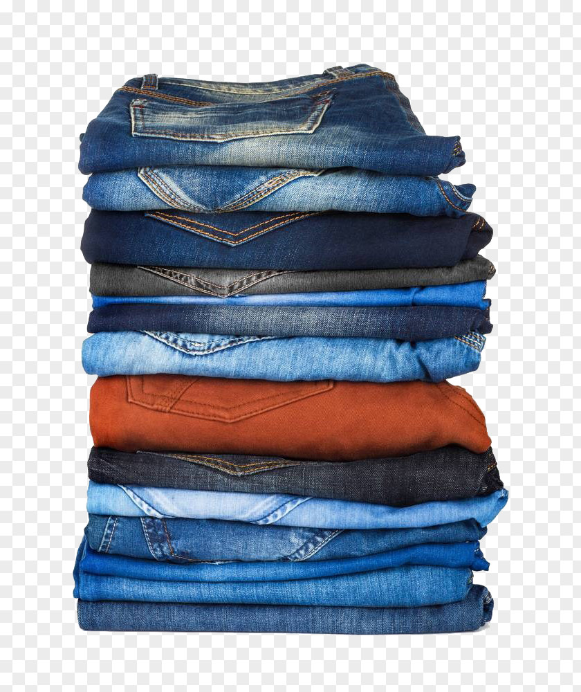 A Pile Of Folded Jeans T-shirt Clothing Stock Photography PNG