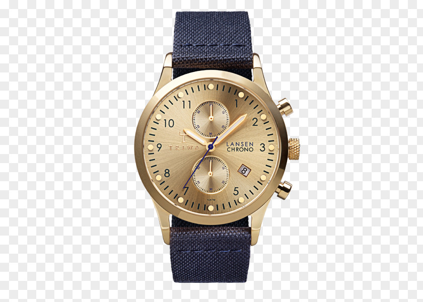 Gold Watch Chronograph Strap Daniel Wellington PNG