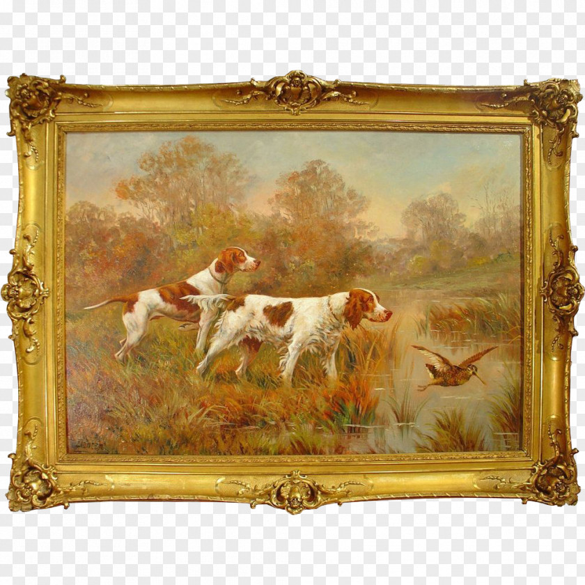 Painting Pointer Hunting Dog Picture Frames PNG