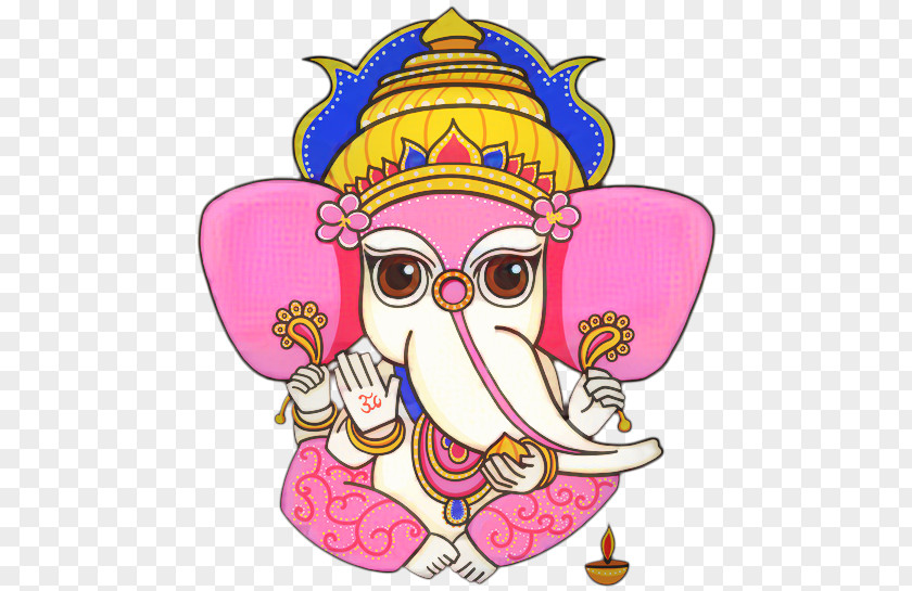 Sticker Pink Ganesh Chaturthi PNG