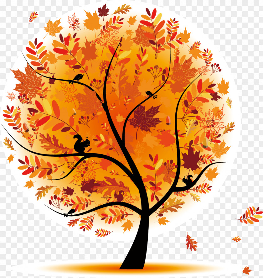 Autumn Tree Branch PNG