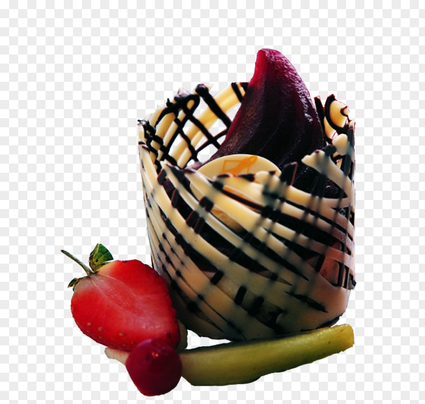 Fruit Basket Chocolate Fight Cream Cheesecake Cake Dessert Gourmet PNG