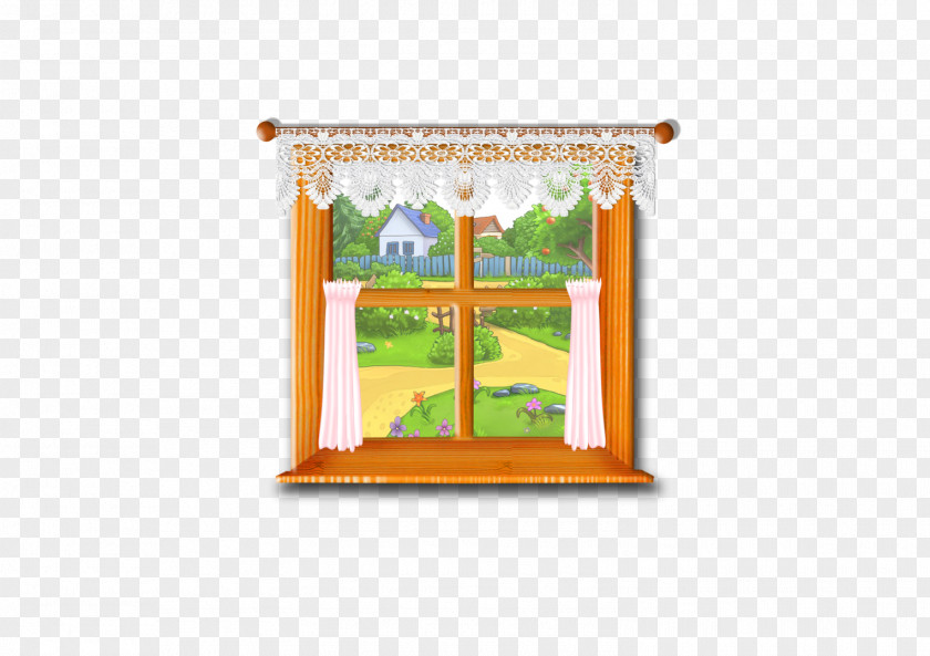 Picture Frames Cartoon Town PNG