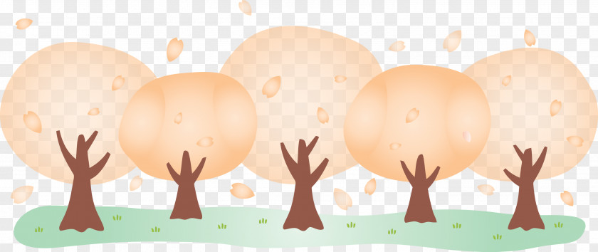 Abstract Spring Trees PNG