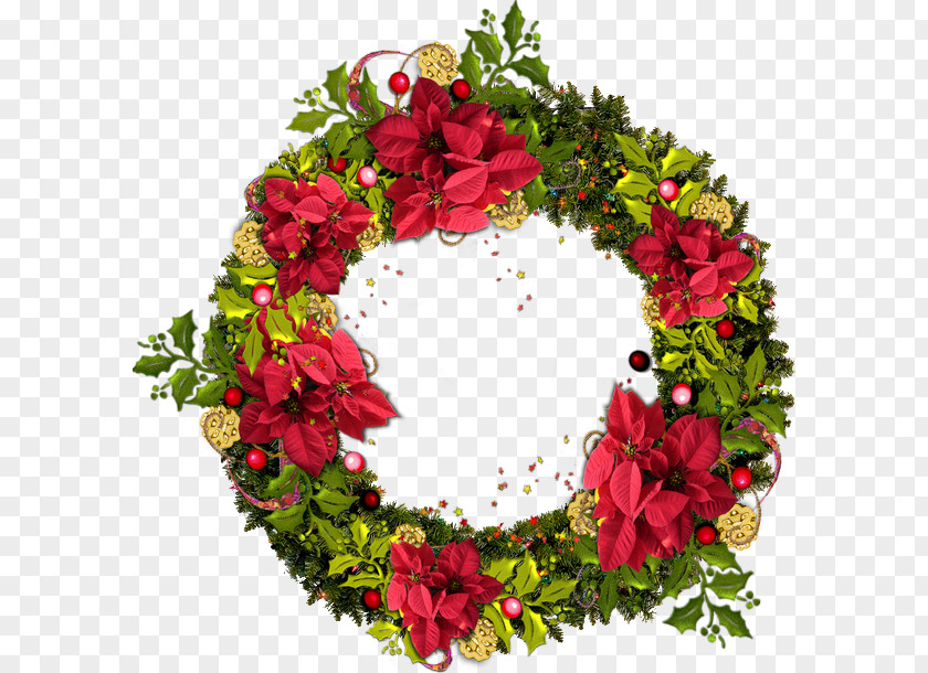Flower Wreath Floral Design Christmas PNG