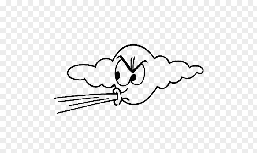 Hand Drawn Angry Hair Clouds Doodle Clip Art PNG