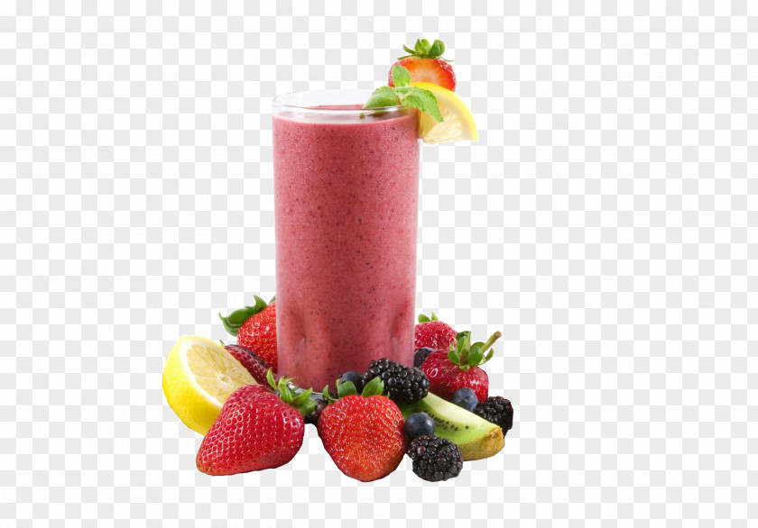 Berry Juice Smoothie Drink Ice Cream Breakfast PNG