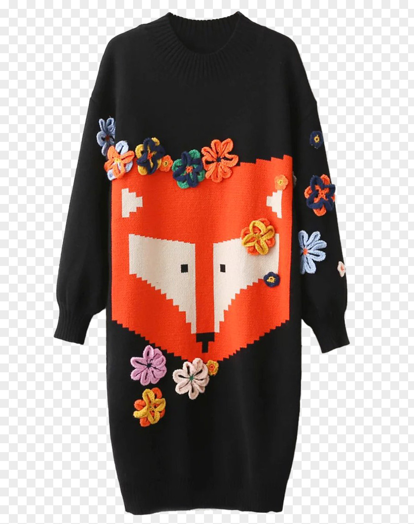 Personalized Fashion T-shirt Dress Sleeve Sweater PNG