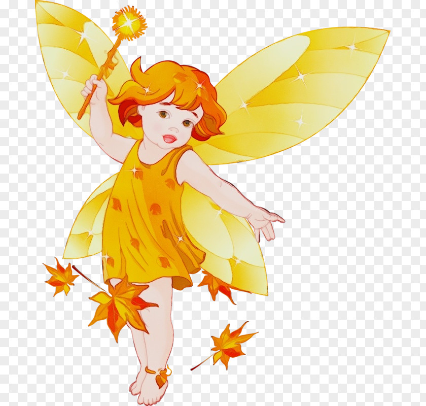 Costume Design Yellow Fairy Wings Background PNG